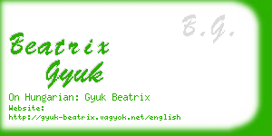 beatrix gyuk business card